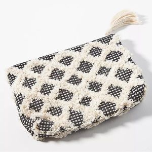 Anthropologie Travel Trellis makeup bag/clutch NWT